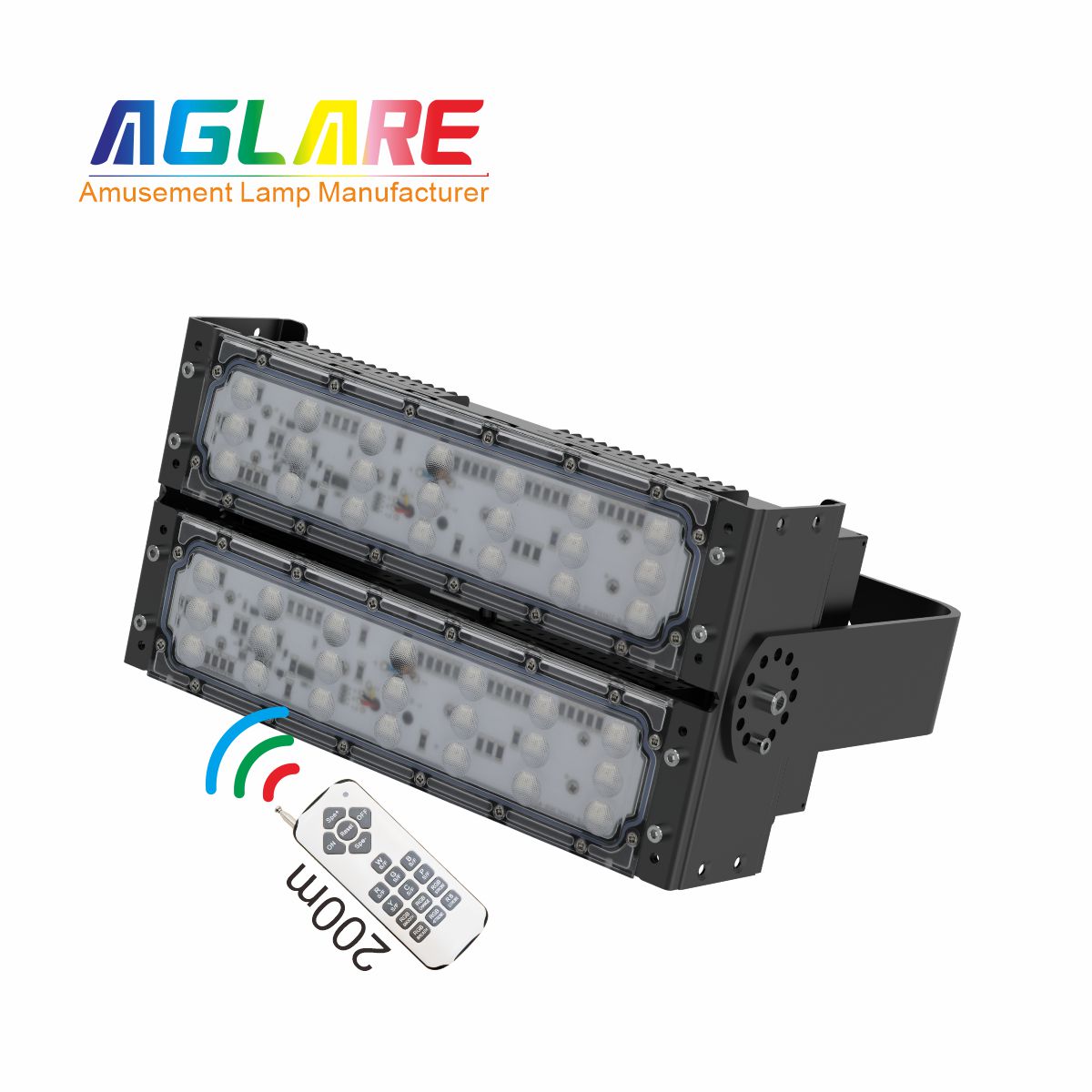 100W LED彩色泛光灯 RGB投光灯带？仄
