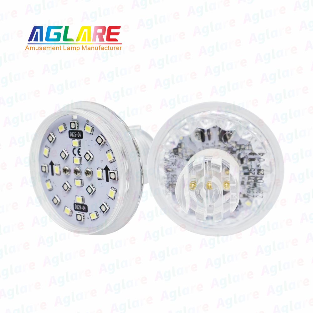 D125 + D129 自动程序 60 mm  RGB+W LED 像素 装饰灯，带 3 芯接口，适用于娱乐照明